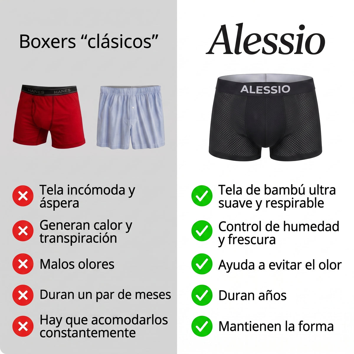 Alessio Boxer Fibra de Bambú